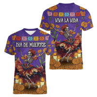 Day Of The Dead Women V-Neck T-Shirt Viva La Vida - Wonder Print Shop