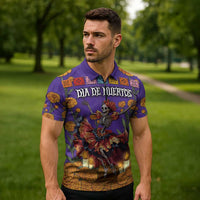 Day Of The Dead Zipper Polo Shirt Viva La Vida - Wonder Print Shop