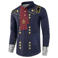 George Armstrong Custer Button Sweatshirt Soldier Costume - Wonder Print Shop