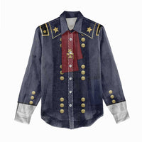 George Armstrong Custer Women Casual Shirt Soldier Costume - Wonder Print Shop