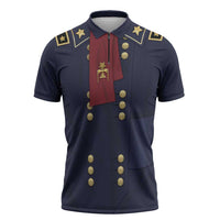 George Armstrong Custer Zipper Polo Shirt Soldier Costume - Wonder Print Shop