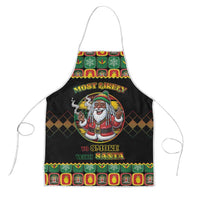 Jamaica Christmas Apron Most Likely To Smoke With Santa - Wonder Print Shop