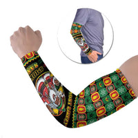 Jamaica Christmas Arm Sleeves Most Likely To Smoke With Santa - Wonder Print Shop