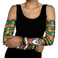 Jamaica Christmas Arm Sleeves Most Likely To Smoke With Santa - Wonder Print Shop