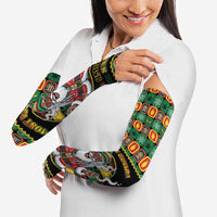 Jamaica Christmas Arm Sleeves Most Likely To Smoke With Santa - Wonder Print Shop