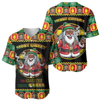 Jamaica Christmas Baseball Jersey Most Likely To Smoke With Santa - Wonder Print Shop