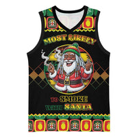 Jamaica Christmas Basketball Jersey Most Likely To Smoke With Santa - Wonder Print Shop