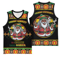 Jamaica Christmas Basketball Jersey Most Likely To Smoke With Santa - Wonder Print Shop