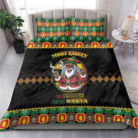 Jamaica Christmas Bedding Set Most Likely To Smoke With Santa - Wonder Print Shop
