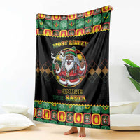 Jamaica Christmas Blanket Most Likely To Smoke With Santa - Wonder Print Shop