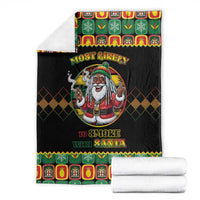Jamaica Christmas Blanket Most Likely To Smoke With Santa - Wonder Print Shop