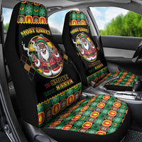 Jamaica Christmas Car Seat Cover Most Likely To Smoke With Santa - Wonder Print Shop