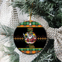 Jamaica Christmas Ceramic Ornament Most Likely To Smoke With Santa - Wonder Print Shop
