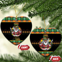 Jamaica Christmas Ceramic Ornament Most Likely To Smoke With Santa - Wonder Print Shop