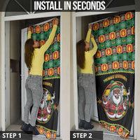 Jamaica Christmas Door Cover Most Likely To Smoke With Santa - Wonder Print Shop