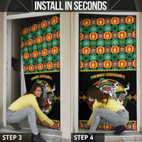 Jamaica Christmas Door Cover Most Likely To Smoke With Santa - Wonder Print Shop