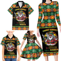 Jamaica Christmas Family Matching Long Sleeve Bodycon Dress and Hawaiian Shirt Most Likely To Smoke With Santa - Wonder Print Shop