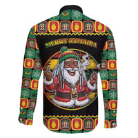 Jamaica Christmas Family Matching Long Sleeve Bodycon Dress and Hawaiian Shirt Most Likely To Smoke With Santa - Wonder Print Shop