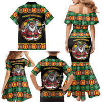 Jamaica Christmas Family Matching Mermaid Dress and Hawaiian Shirt Most Likely To Smoke With Santa - Wonder Print Shop