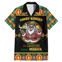 Jamaica Christmas Family Matching Mermaid Dress and Hawaiian Shirt Most Likely To Smoke With Santa - Wonder Print Shop