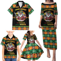 Jamaica Christmas Family Matching Puletasi and Hawaiian Shirt Most Likely To Smoke With Santa - Wonder Print Shop