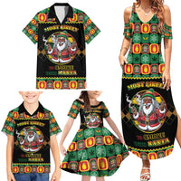 Jamaica Christmas Family Matching Summer Maxi Dress and Hawaiian Shirt Most Likely To Smoke With Santa - Wonder Print Shop
