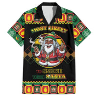 Jamaica Christmas Family Matching Tank Maxi Dress and Hawaiian Shirt Most Likely To Smoke With Santa - Wonder Print Shop