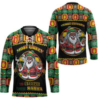 Jamaica Christmas Hockey Jersey Most Likely To Smoke With Santa - Wonder Print Shop