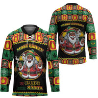 Jamaica Christmas Hockey Jersey Most Likely To Smoke With Santa - Wonder Print Shop