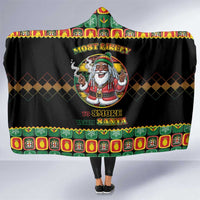 Jamaica Christmas Hooded Blanket Most Likely To Smoke With Santa - Wonder Print Shop
