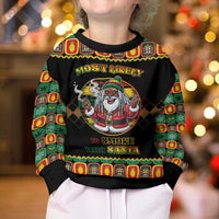 Jamaica Christmas Kid Ugly Christmas Sweater Most Likely To Smoke With Santa - Wonder Print Shop