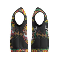 Jamaica Christmas Knitted V-Neck Vest Most Likely To Smoke With Santa - Wonder Print Shop