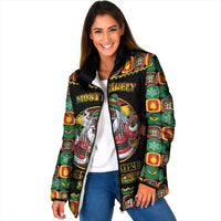 Jamaica Christmas Padded Jacket Most Likely To Smoke With Santa - Wonder Print Shop