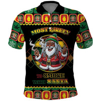 Jamaica Christmas Polo Shirt Most Likely To Smoke With Santa - Wonder Print Shop