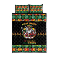 Jamaica Christmas Quilt Bed Set Most Likely To Smoke With Santa - Wonder Print Shop