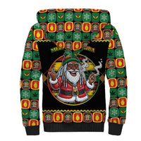 Jamaica Christmas Sherpa Hoodie Most Likely To Smoke With Santa - Wonder Print Shop