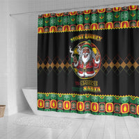 Jamaica Christmas Shower Curtain Most Likely To Smoke With Santa - Wonder Print Shop