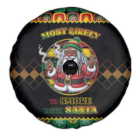 Jamaica Christmas Spare Tire Cover Most Likely To Smoke With Santa - Wonder Print Shop