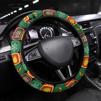 Jamaica Christmas Steering Wheel Cover Most Likely To Smoke With Santa - Wonder Print Shop