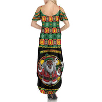 Jamaica Christmas Summer Maxi Dress Most Likely To Smoke With Santa - Wonder Print Shop