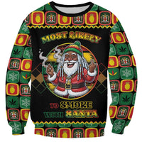 Jamaica Christmas Sweatshirt Most Likely To Smoke With Santa - Wonder Print Shop
