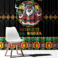 Jamaica Christmas Window Curtain Most Likely To Smoke With Santa - Wonder Print Shop