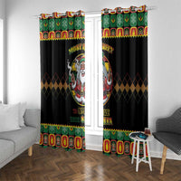 Jamaica Christmas Window Curtain Most Likely To Smoke With Santa - Wonder Print Shop