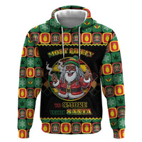 Jamaica Christmas Zip Hoodie Most Likely To Smoke With Santa - Wonder Print Shop