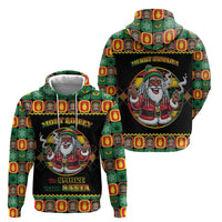 Jamaica Christmas Zip Hoodie Most Likely To Smoke With Santa - Wonder Print Shop