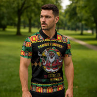 Jamaica Christmas Zipper Polo Shirt Most Likely To Smoke With Santa - Wonder Print Shop