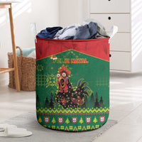 Portugal Christmas Laundry Basket Funny Galo De Barcelos - Wonder Print Shop