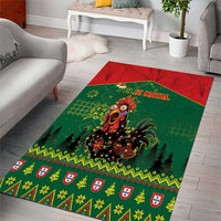 Portugal Christmas Area Rug Funny Galo De Barcelos - Wonder Print Shop