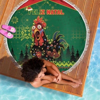 Portugal Christmas Beach Blanket Funny Galo De Barcelos - Wonder Print Shop