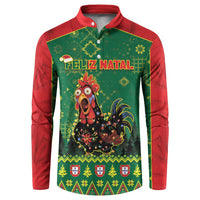 Portugal Christmas Button Sweatshirt Funny Galo De Barcelos - Wonder Print Shop